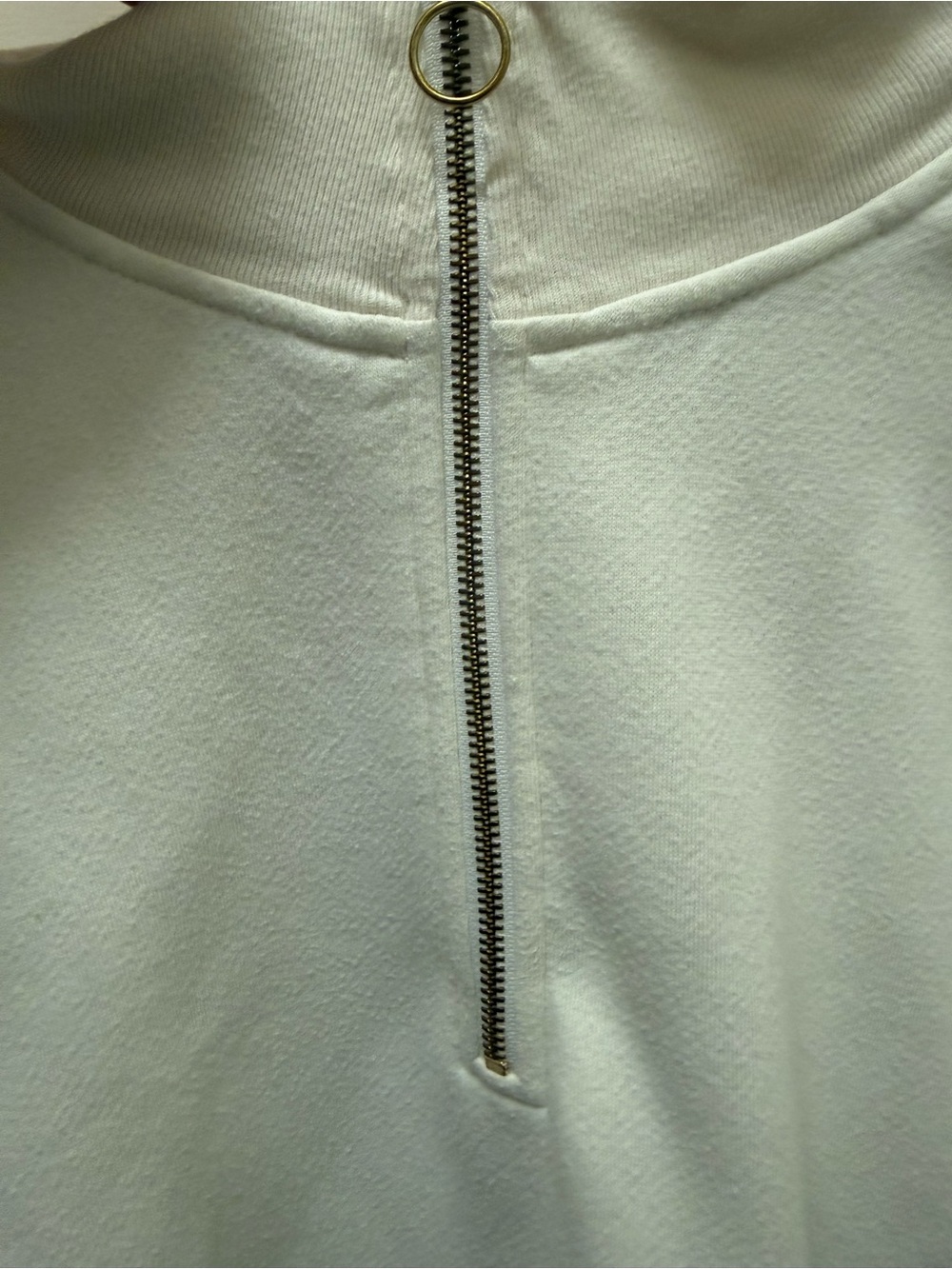 J. Crew Women’s Heritage Fleece Half Zip Sweatshirt medium - Picture 5 of 8